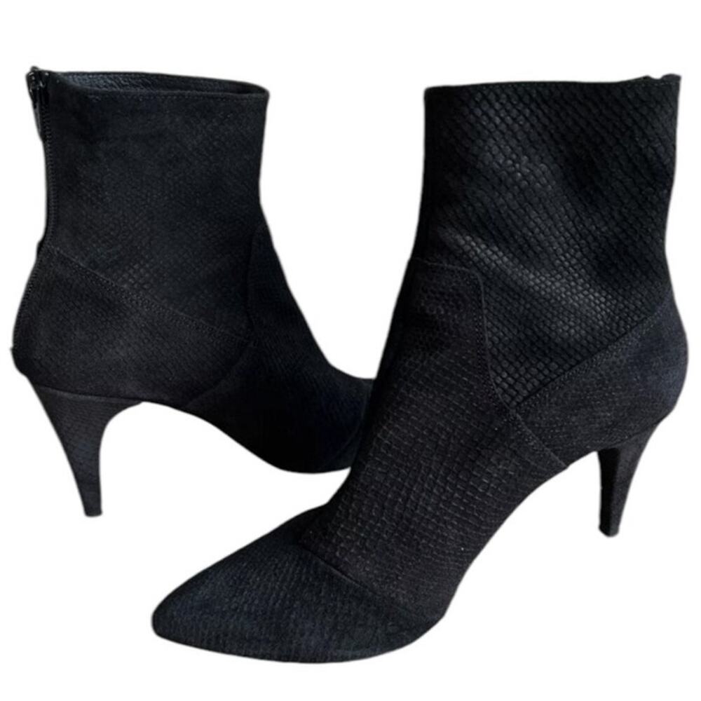 Free People Womens Size 40 US 8.5 Willa Leather Ankle Boots Booties Black NWT